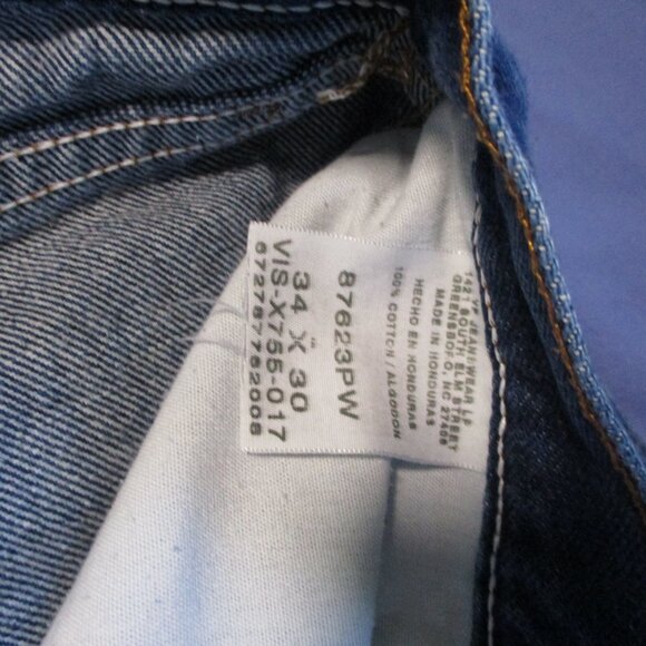 Vintage Distressed Men's Rustler Straight leg Jeans 34" x 30" - Picture 3 of 6